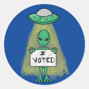 Adesivo Eu Votei - Alienígena!