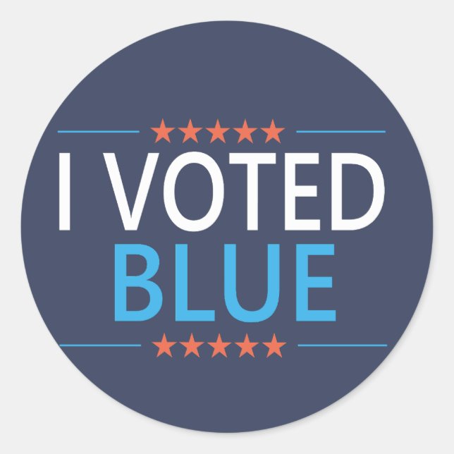 Adesivo Eu Votei no Democrata Azul (Frente)