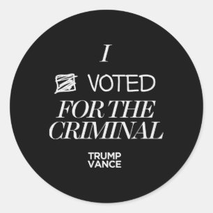 Adesivo Eu Votei No Estilo Grunge Criminoso Sarcástico Tr