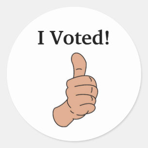Adesivo Eu Votei!polegares para cima