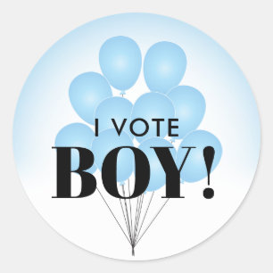 Adesivo Eu Voto Boy Blue Balloons Sexo Partido Revelação