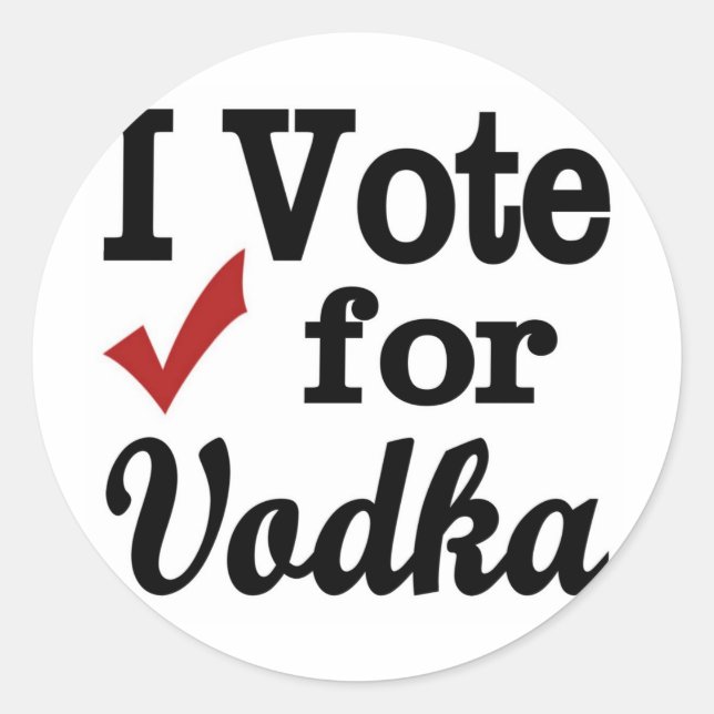 Adesivo Eu voto em Vodka (Frente)