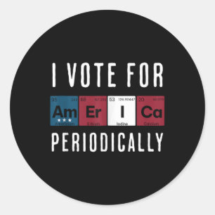 Adesivo Eu Voto Na América, Periodicamente, O Tanque Eleit