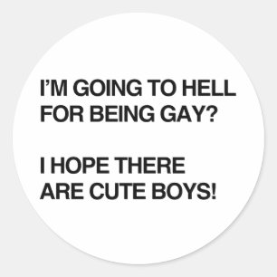 ADESIVO EU VOU PARA O INFERNO POR SER GAY