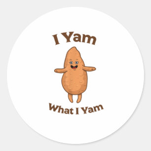 Adesivo Eu Yam, O Que Eu Estou Dançando De Ação De Graças
