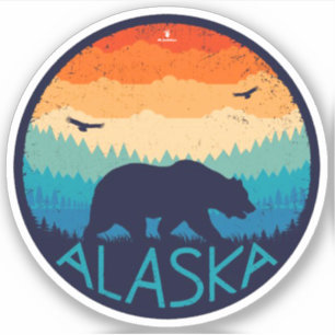 Adesivo "EUA: 2020/hoje Alaska - GRiZZLy Bear ...