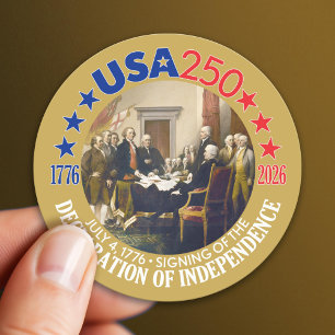 Adesivo EUA 250 - 1776-2026 - Declaração de Independência