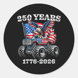 Adesivo EUA 250 Anos 1776-2026 Caminhão Monstro Águia Meni