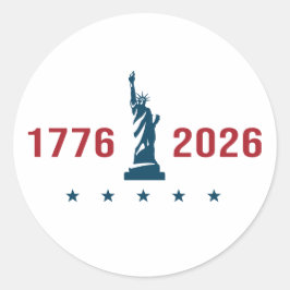 Adesivo EUA 250 Patriótico 1776 2026 Estátua da Liberdade