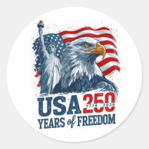 Adesivo EUA 250 Semiquincentenário da América Liberdade & 