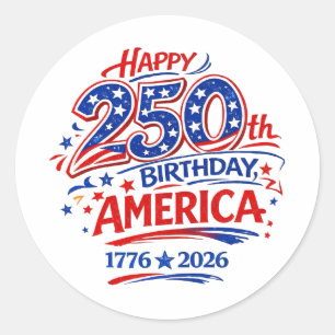 Adesivo EUA América 250º Aniversário Patriótico