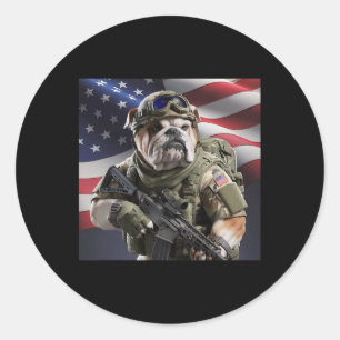 Adesivo Eua América Patriot Bull Dog As Commando