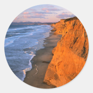Adesivo EUA, Califórnia, Cliffs At Pescadero State Beach