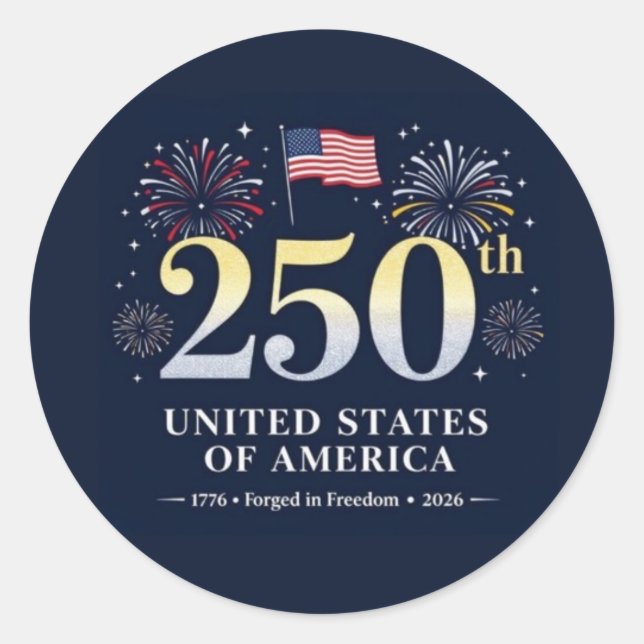 Adesivo EUA Celebram 250 Anos (Frente)