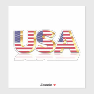Adesivo EUA - Estados Unidos da América - Bandeira - Patr