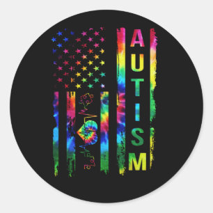 Adesivo EUA Flag Autismo Sensibilização Professora Mãe