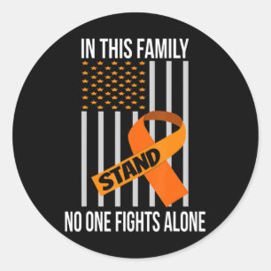 Adesivo EUA Flag Orange Ribbon Products Leucemia Sensibili
