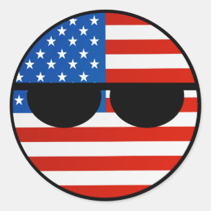 Adesivo EUA Geeky de tensão engraçados Countryball