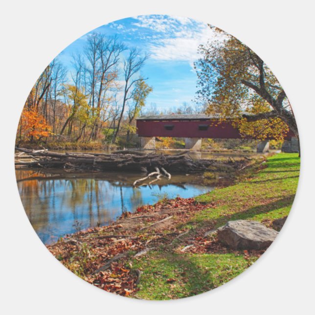 Adesivo EUA, Indiana, Cataract Falls State Recreation (Frente)