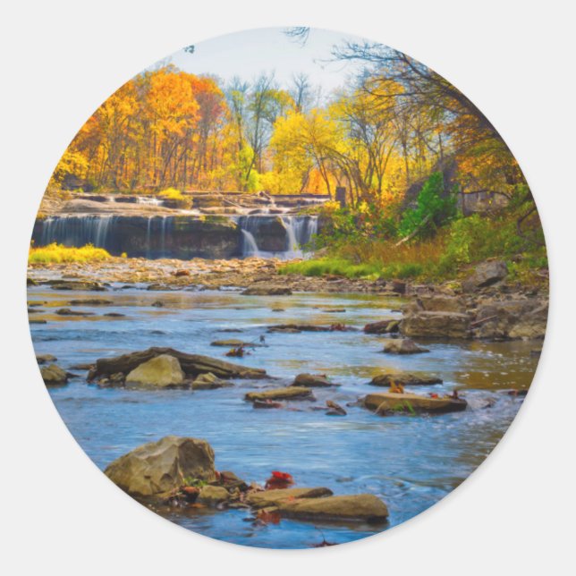 Adesivo EUA, Indiana. Cataract Falls State Recreation (Frente)