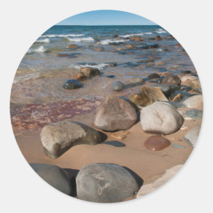 Adesivo EUA, Michigan. Pedras Arredondadas Em 12 Mile