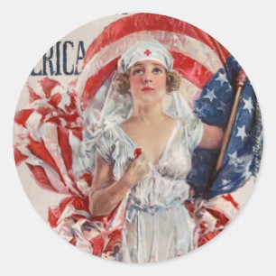 Adesivo EUA patrióticos - A cruz vermelha junta-se