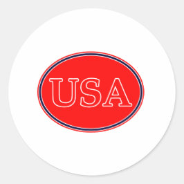 Adesivo EUA Red White e Blue 3 O MUSEUM Zazzle presentes