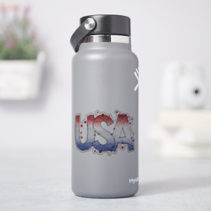 Adesivo EUA Shimmer e Stars Word Art Vinyl