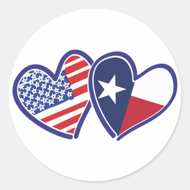 Adesivo EUA-Texas-Flag-Heart (Frente)