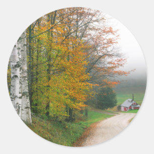 Adesivo EUA, Vermont. Casa de Açúcar Perto da Cidade de So