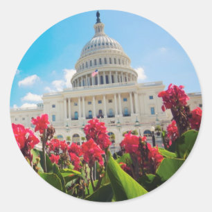 Adesivo EUA, Washington DC, construção do Capitólio