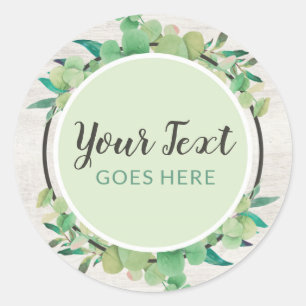 Adesivo Eucalipto botânico das hortaliças & Eco de madei