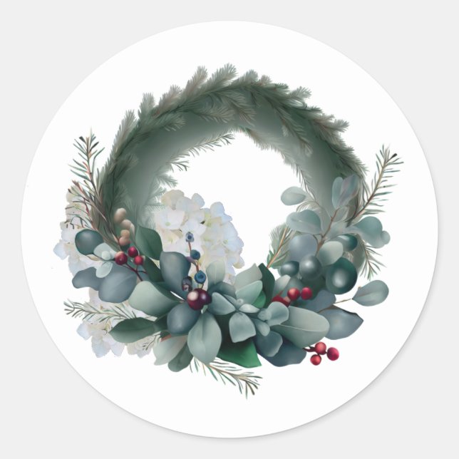 Adesivo Eucalyptus e Pine Bough Wreath (Frente)