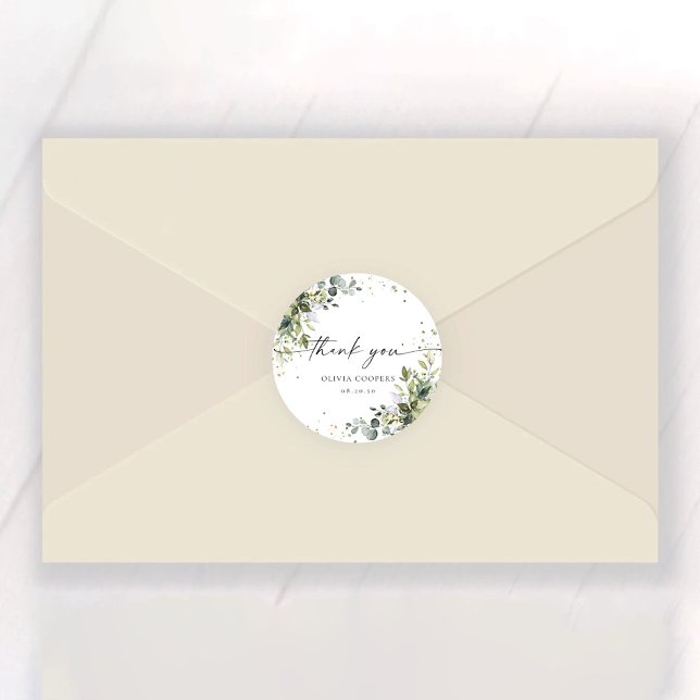 Adesivo Eucalyptus Floral Greenery Chá de fraldas Sticker (Criador carregado)