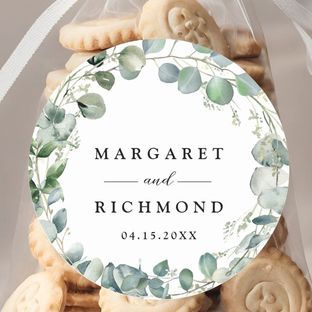 Adesivo Eucalyptus Foliage Elegante Casamento Verde (Criador carregado)