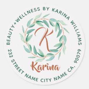 Adesivo Eucalyptus Green Leafs Wreath Beauty & Wellness