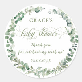 Adesivo Eucalyptus Greenery Gênero Chá de fraldas neutro