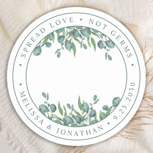 Adesivo Eucalyptus Greenery Spread Love Não Germs Casamen