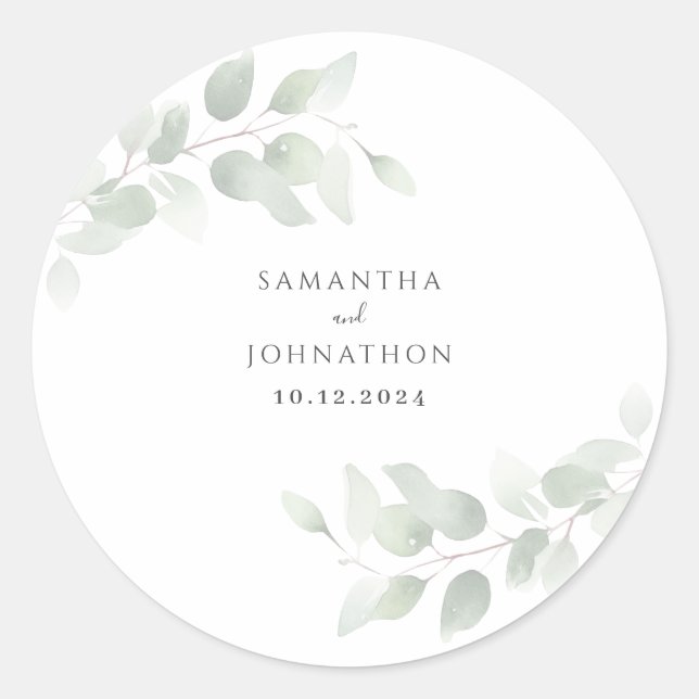 Adesivo Eucalyptus Greenery Wedding (Frente)