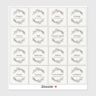 Adesivo Eucalyptus Kitchen Culinary Herbs Script 2