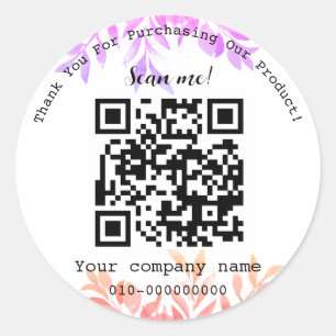 Adesivo Eucalyptus, Moderno, Minimalista, Código QR Obriga