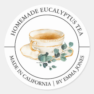 Adesivo Eucalyptus Tea Modern label