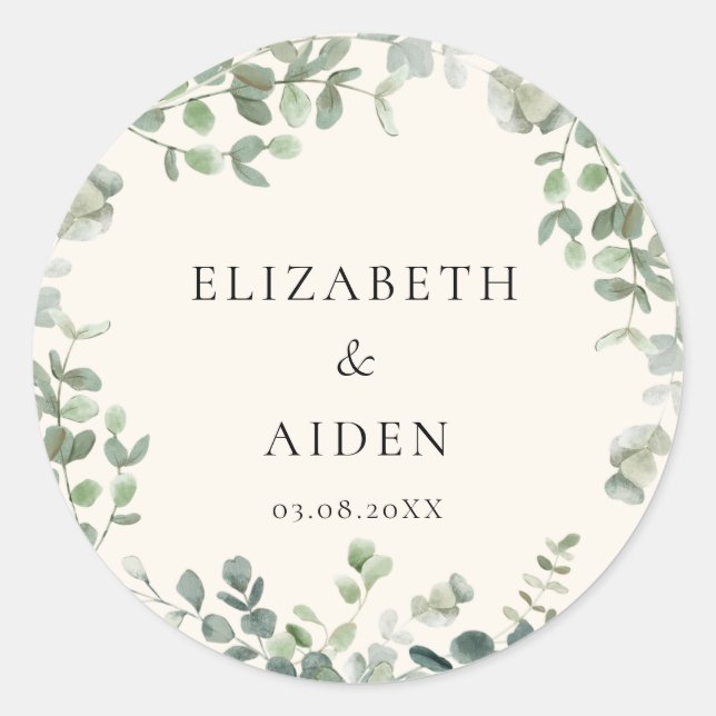 Adesivo Eucalyptus Wedding (Frente)