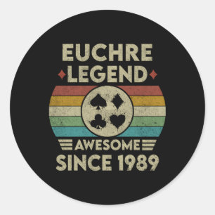 Adesivo Euchre Legend 33 Incrível Desde 1989 Euchre