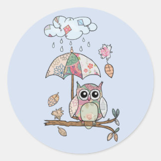 Adesivo Eule im Regen