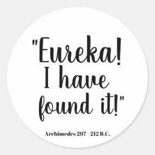 Adesivo Eureka! Eu encontrei-o - Archimedes