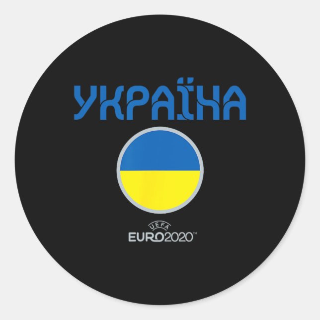 Adesivo Euro da Uefa 2020 nação da ucrânia (Frente)