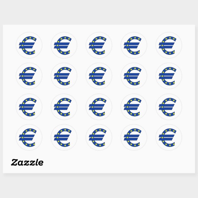 Adesivo euro- sinal do dinheiro do símbolo de moeda