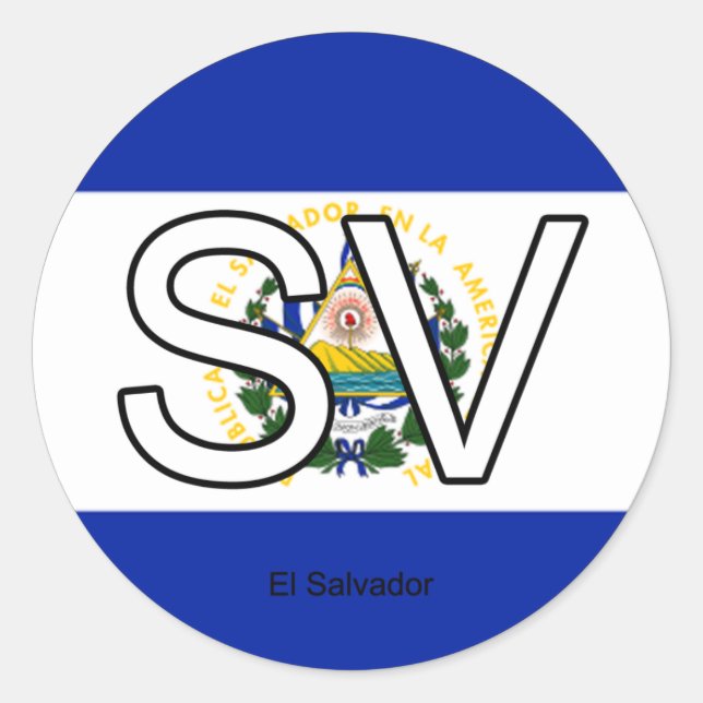 Adesivo Euro Sticker El Salvador (Frente)