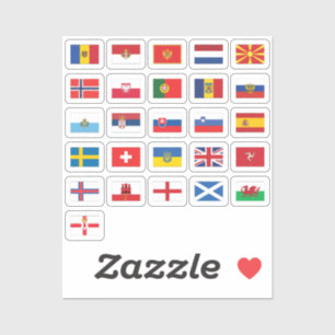 Adesivo Europe Country Flags Collection M-Z